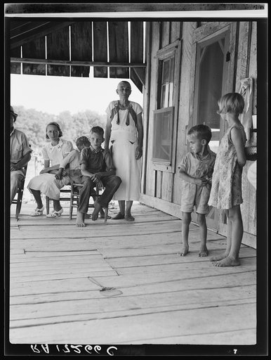 Untitled photo, possibly related to: Cotton sharecropper family near Cleveland, Mississippi