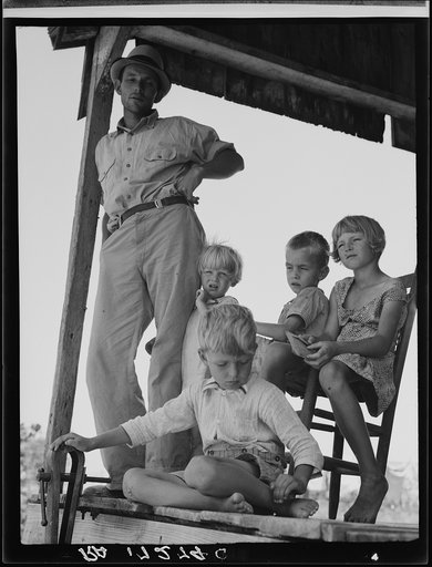 Cotton sharecropper family near Cleveland, Mississippi