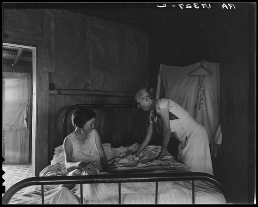 Grandmother, mother, and new born baby of a sharecropper family near Cleveland, Mississippi