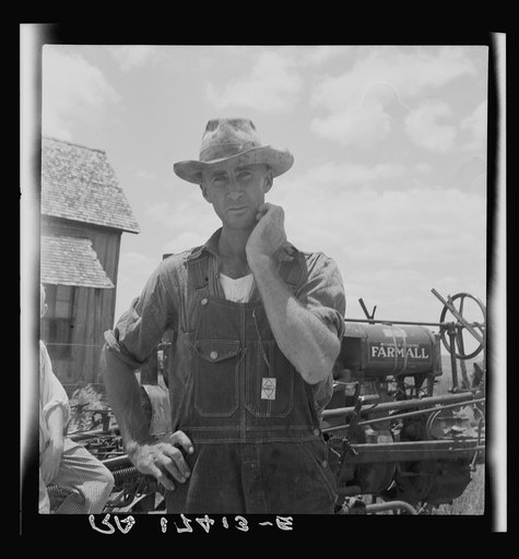 Former tenant farmer on a large cotton farm now a tractor driver for one dollar a day on same farm. Bell County, Texas