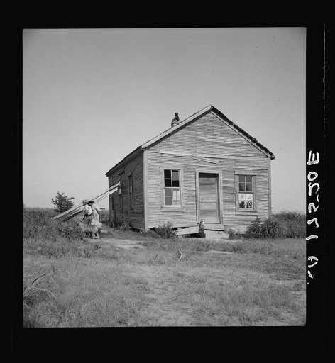 School in center of the mechanized plantation area of the Mississippi Delta