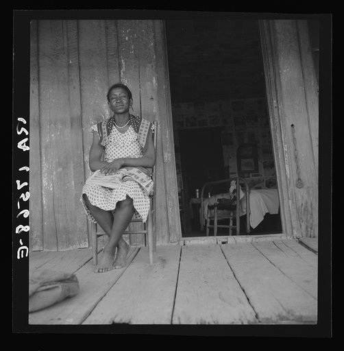 Wife of tractor driver on the Aldridge Plantation. Mississippi