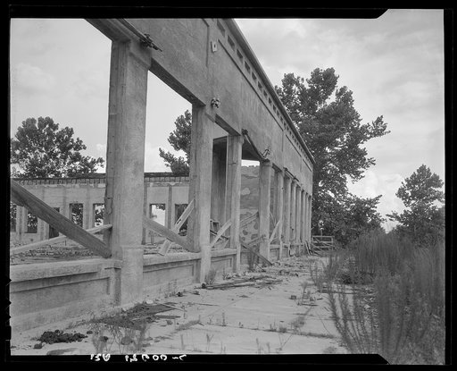 Remains of drug store at Fullerton, Louisiana, an abandoned lumber town