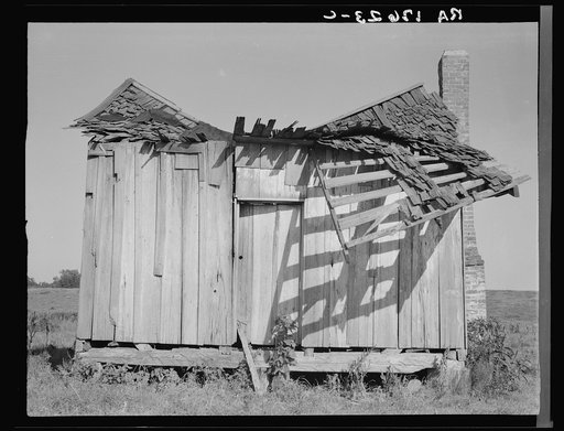 An abandoned tenant cabin of the Mississippi Delta