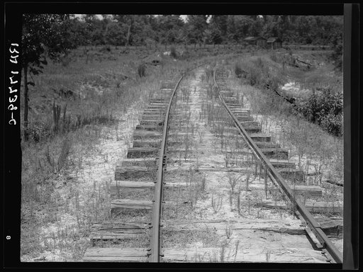 The lumber mill closed, the track is being torn up and the rails sent to Japan along with other scrap iron from the mill. Careyville, Florida