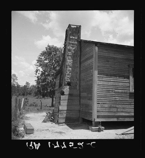Home of family left stranded when the mill "cut out." Near Kiln, Mississippi