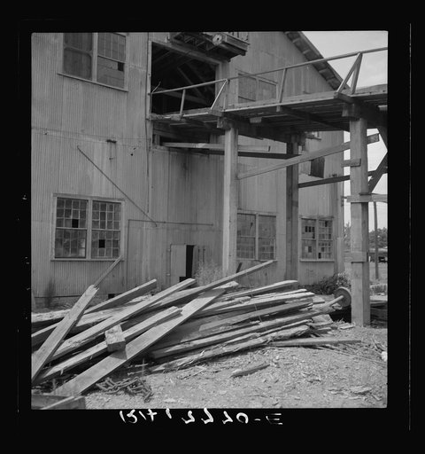 Lumber mill which is being dismantled at Careyville, Florida