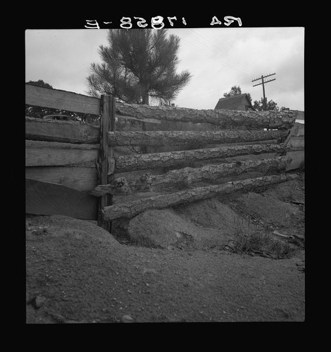Eroding field and fence. Greene County, Georgia