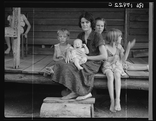 Cotton sharecropper family. Macon County, Georgia