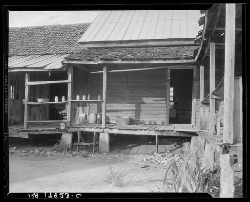 House in which cotton farmer has lived for fifty years. Macon County, Georgia
