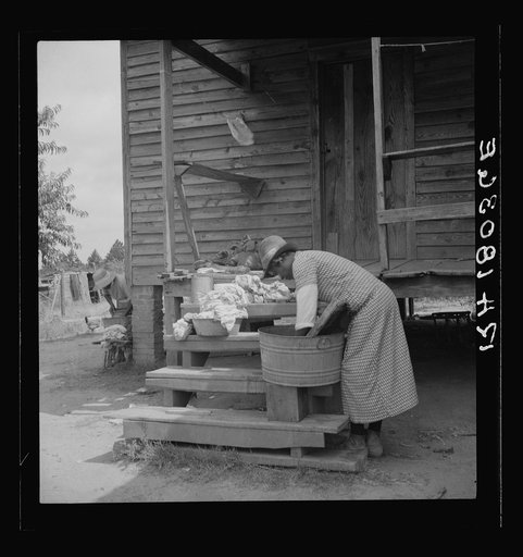 Washing facilities on a Greene County, Georgia, tenant farm
