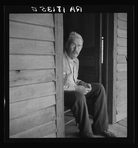 Grandfather of fifty-six children. Chesnee, South Carolina. He left a 300 acre farm in the North Carolina mountains when his parents died fifty-five years ago. The farm afforded insufficient living and there was no work. He walked forty-five miles to Chesnee where he has lived ever since as a sharec