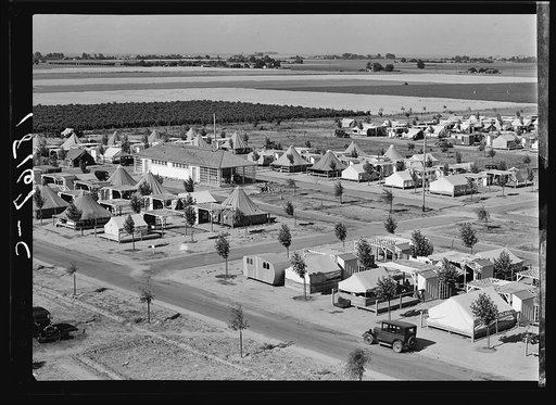 Farm Security Administration camp for migrant agricultural workers at Shafter, California
