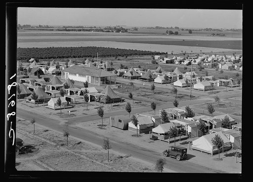 Farm Security Administration camp for migrant agricultural workers at Shafter, California