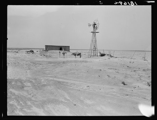 Barn and shed of farm in the Texas Panhandle. Near Boise City, Texas