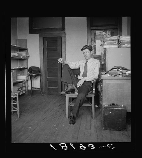 H.L. Mitchell, Secretary of Southern Tenant Farmers Union. Union headquarters, Memphis, Tennessee