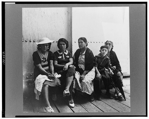 Mexicans entering the United States. United States immigration station, El Paso, Texas