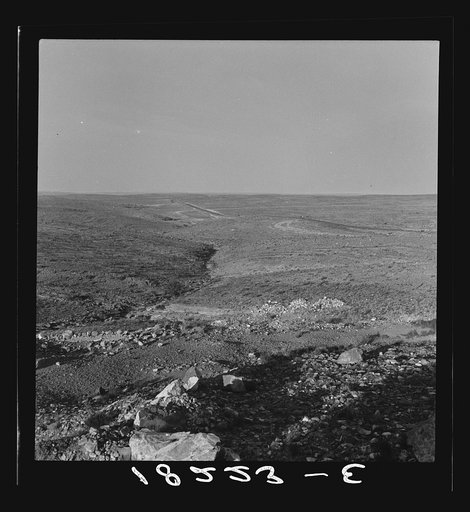 Desert and highway west of Roswell, New Mexico