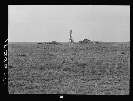 Deaf Smith County, Texas. "It is reliably estimated that not less than 40,000 families have moved away from the Great Plains drought area since 1930." From the report of the Great Plains Committee, 1936