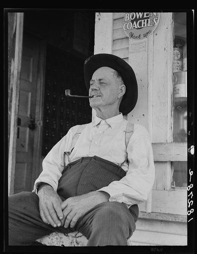 O.O. Mills, Postmaster at Carey, Childress County, Texas. "The tractors are keeping our families from making a living"