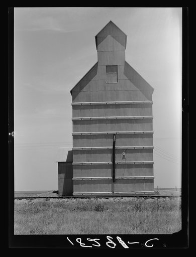 Grain elevator on the Texas Panhandle plains. Everett, Texas
