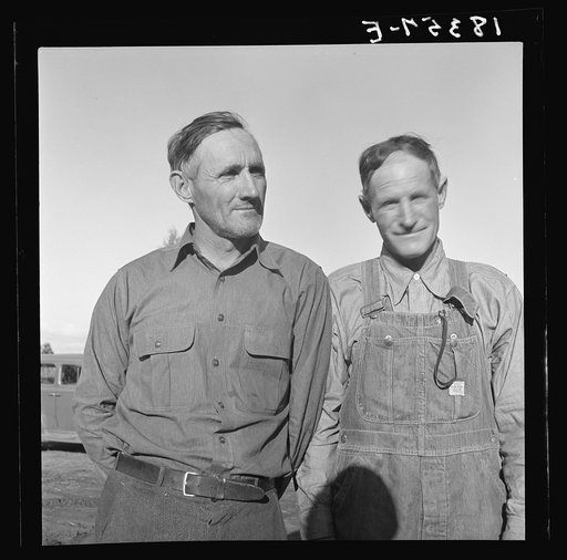 Untitled photo, possibly related to: Heads of families on the Mineral King cooperative farm. Ten families are now established on this 500 acre ranch to be operated as a unit. (Farm Security Administration) Tulare County, California