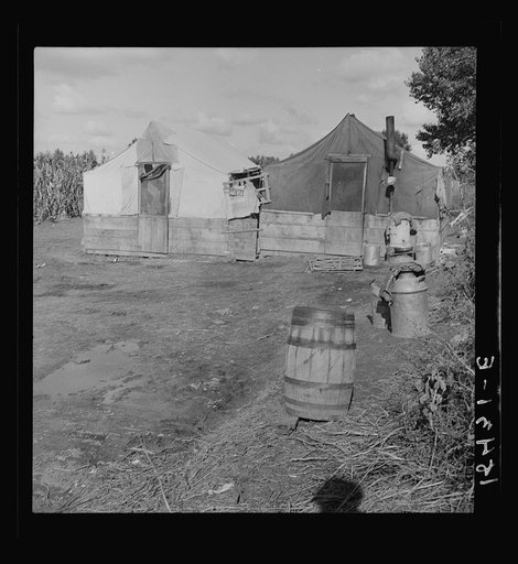 Untitled photo, possibly related to: Living conditions of the migrant agricultural workers on whom depend the crops of California. Tulare County