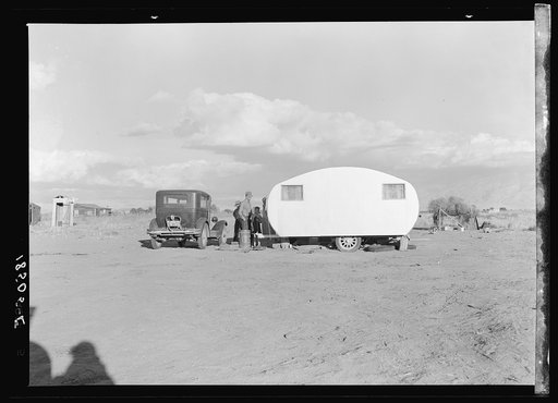Migratory family from Louisiana, been in California eighteen months now on Works Progress Administration (WPA), receives fifty-five dollars a month. No house available in nearest town under twenty dollars a month