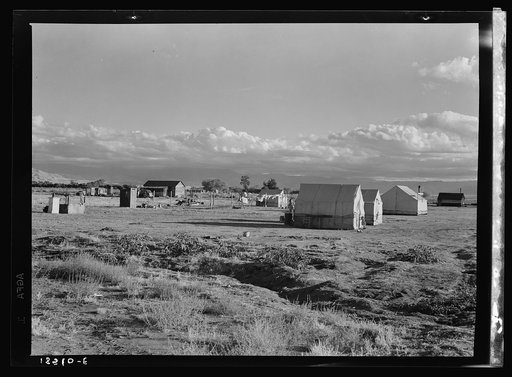 Housing of families living on Works Progress Administration (WPA) jobs on the plains, in the brush, and in many cheap auto trailer camps of Kern County, California, reflect the shortage of housing for low income workers
