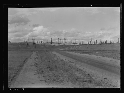 Untitled photo, possibly related to: Oil fields. Kern County, California