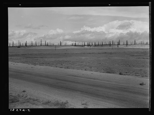 Untitled photo, possibly related to: Oil fields. Kern County, California