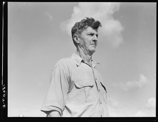 Industrialized agriculture. From Texas farmer to migratory worker in California. Kern County