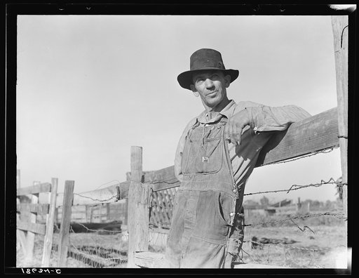 Farm Security Administration (FSA) rural rehabilitation client. Tulare County, California