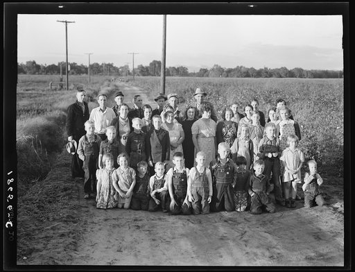 Untitled photo, possibly related to: Visalia (vicinity), Tulare County, California. The Farm Security Administration. Miners's cooperative farm. Ten families have been established on the old ranch of 500 acres, which they operate as a farm unit, raising cotton alfalfa and dairy products for cash cro
