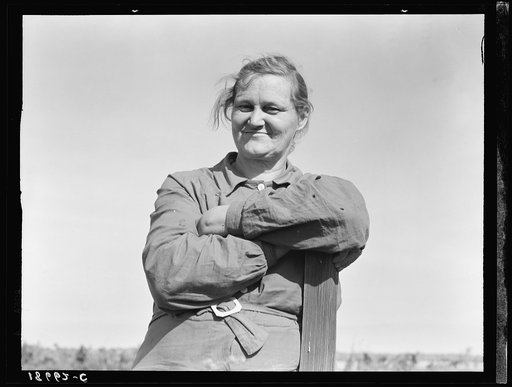 Untitled photo, possibly related to: Arkansas mother come to California for a new start, with husband and eleven children. Now a rural rehabilitation client. Tulare County, California