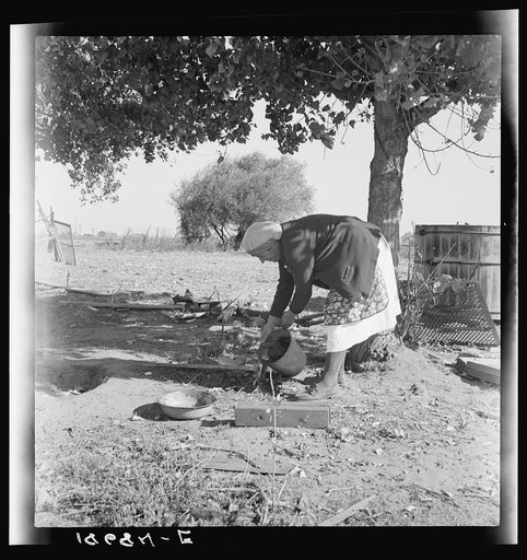 Manteca, California. Farm Security Administration Tenant Purchase client's wife