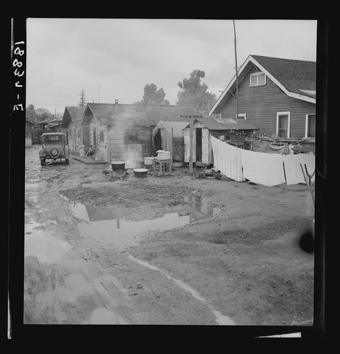 Untitled photo, possibly related to: Lindsay, California. Houses inhabited by Mexican citrus workers. Tulare County, California