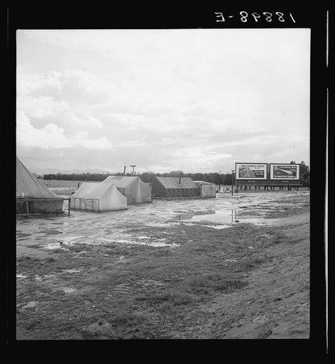 Near Lindsay, California. Citrus workers in winter quarters. (Tulare County)