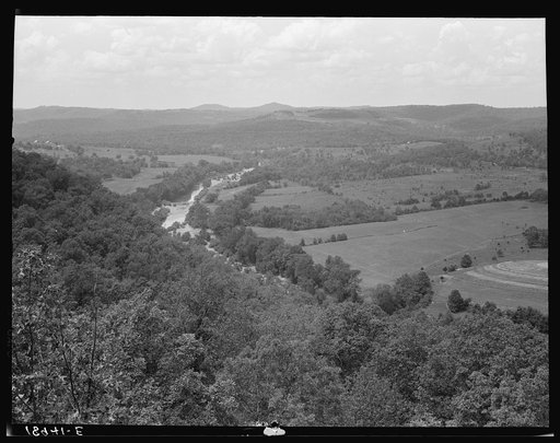 Untitled photo, possibly related to: North Central Arkansas. Ozark Mountains seen from U.S. 62