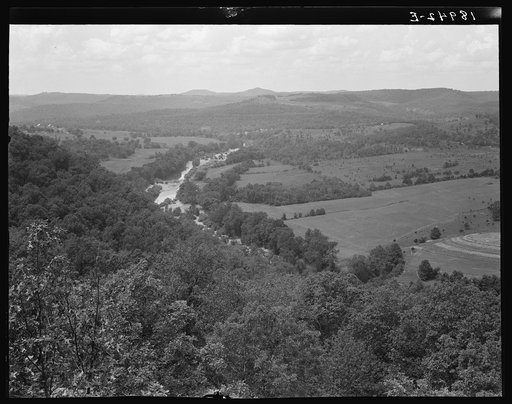 North Central Arkansas. Ozark Mountains seen from U.S. 62