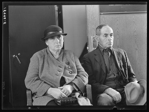 Untitled photo, possibly related to: Farm Security clients during applications for aid under Tenant Purchase Act. Stockton, California