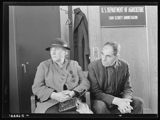 Untitled photo, possibly related to: Farm Security clients during applications for aid under Tenant Purchase Act. Stockton, California