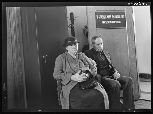 Untitled photo, possibly related to: Farm Security clients during applications for aid under Tenant Purchase Act. Stockton, California