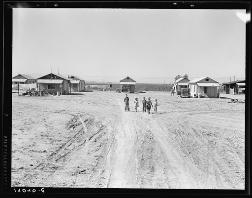 Near Niland, Imperial Valley, California. Industrialized agricultural. New housing on large ranch for agricultural workers who live and work on ranch the year round. Twelve such houses, with electricity, but no piped water