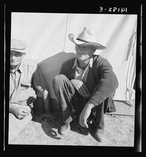 Migrant worker in camp. California