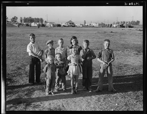 Children of migratory pea pickers in Brawley camp. California. See 19038