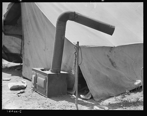 Pea pickers' tent near San Jose, California