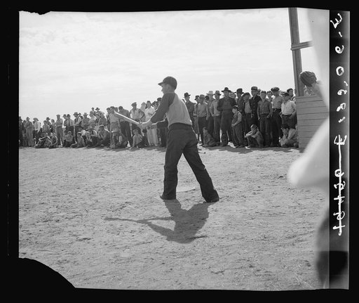 Ball game. Shafter migrant camp. California