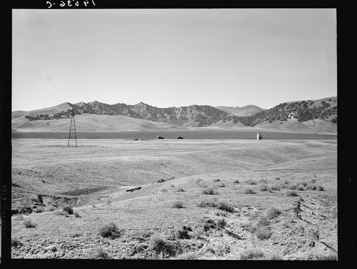 U.S. 99. On ridge over Tehachapi Mountains. Heavy truck route between Los Angeles and San Joaquin Valley over which migrants travel back and forth