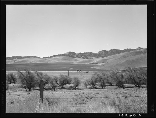 Untitled photo, possibly related to: U.S. 99 on ridge over Tehachapi Mountains. Heavy truck route between Los Angeles and San Joaquin Valley over which migrants travel back and forth. California